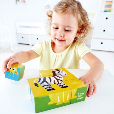 E1619_HP Детские деревянные кубики головоломка "Джунгли"